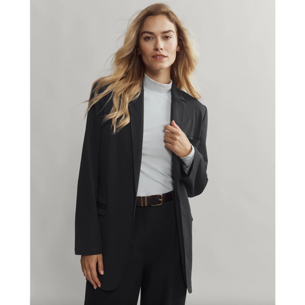 DO NOT BUY Rhone Commuter Boyfriend Blazer Size M Flex-Knit Stretch Wrinkle